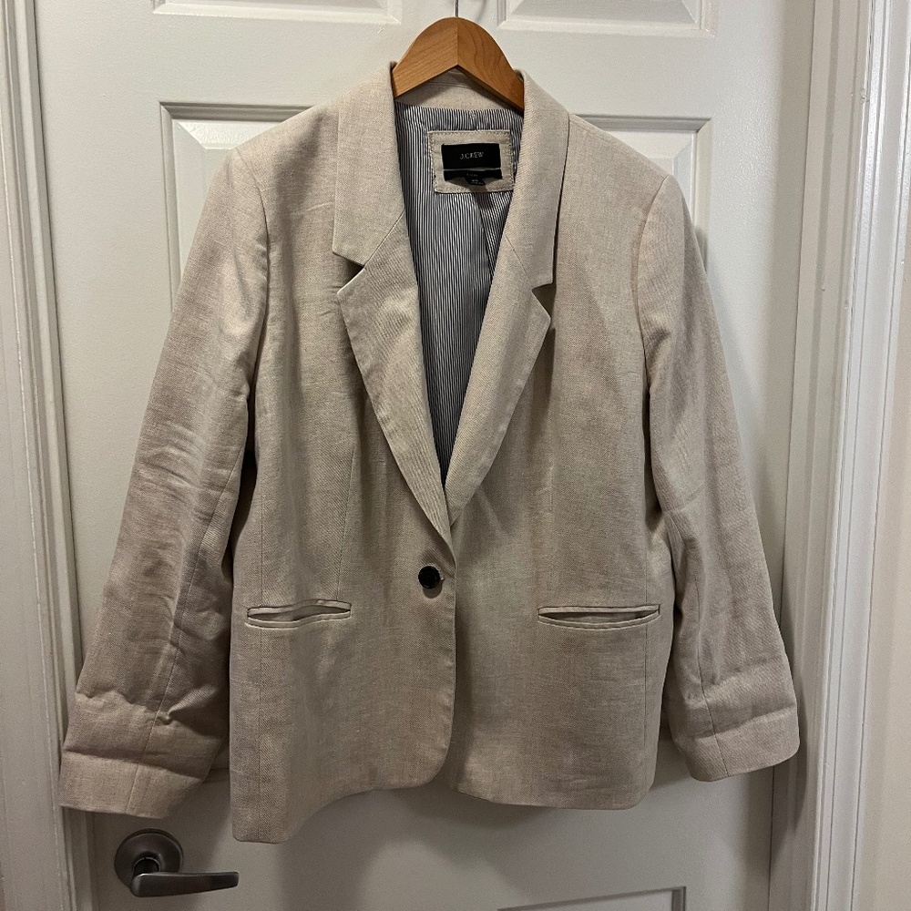 J.Crew Linen Blend Blazer Size 20